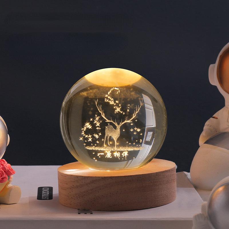 CelestialGlow LED Solar System Crystal Display