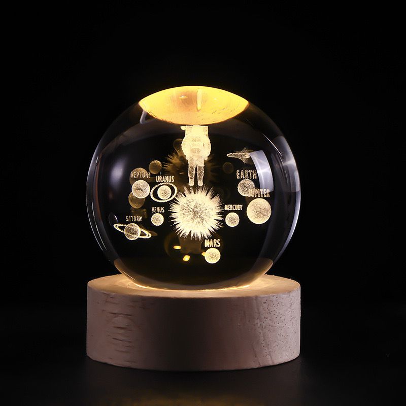 CelestialGlow LED Solar System Crystal Display
