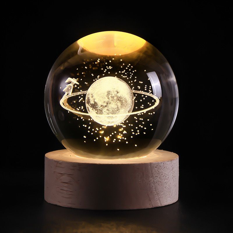 CelestialGlow LED Solar System Crystal Display