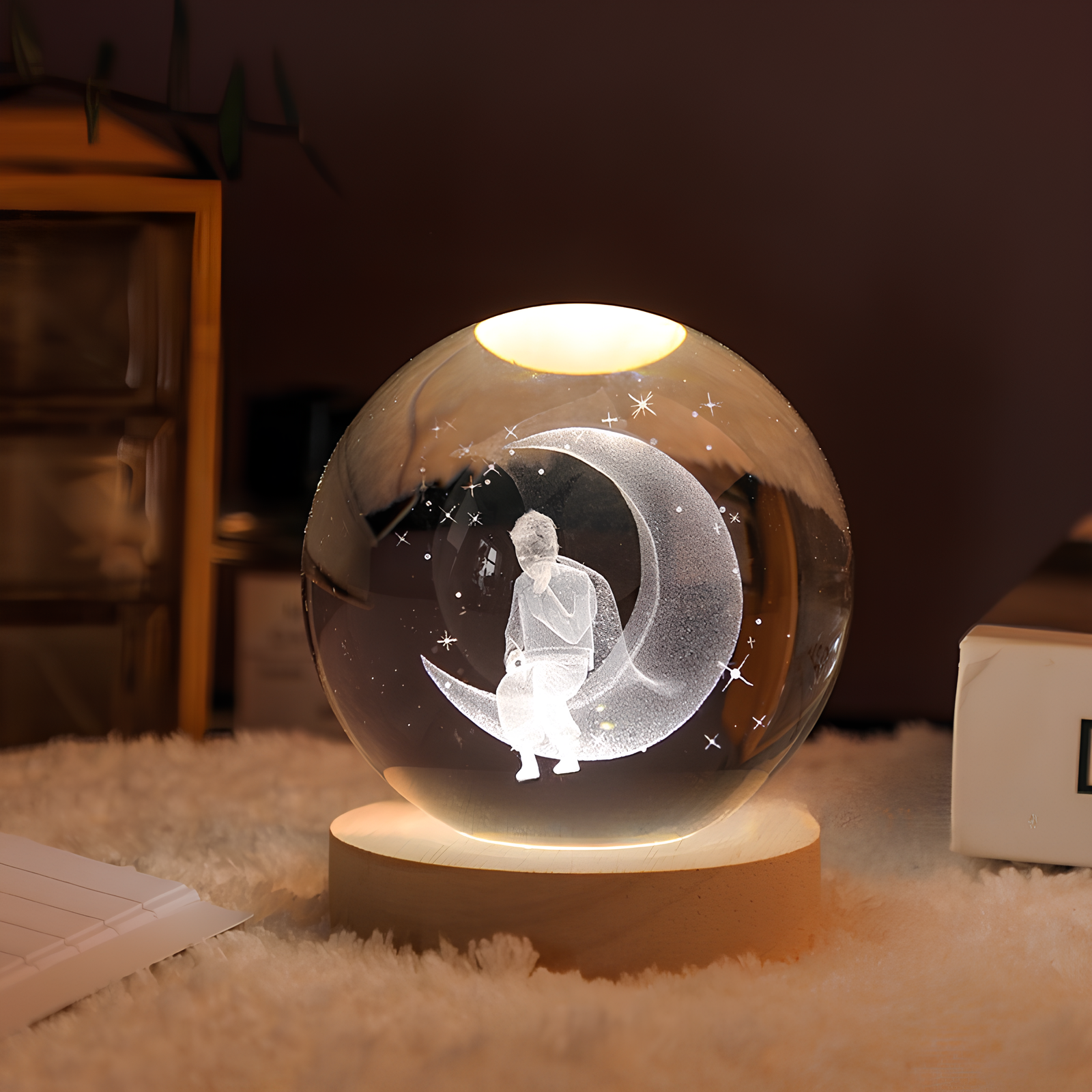 CelestialGlow LED Solar System Crystal Display