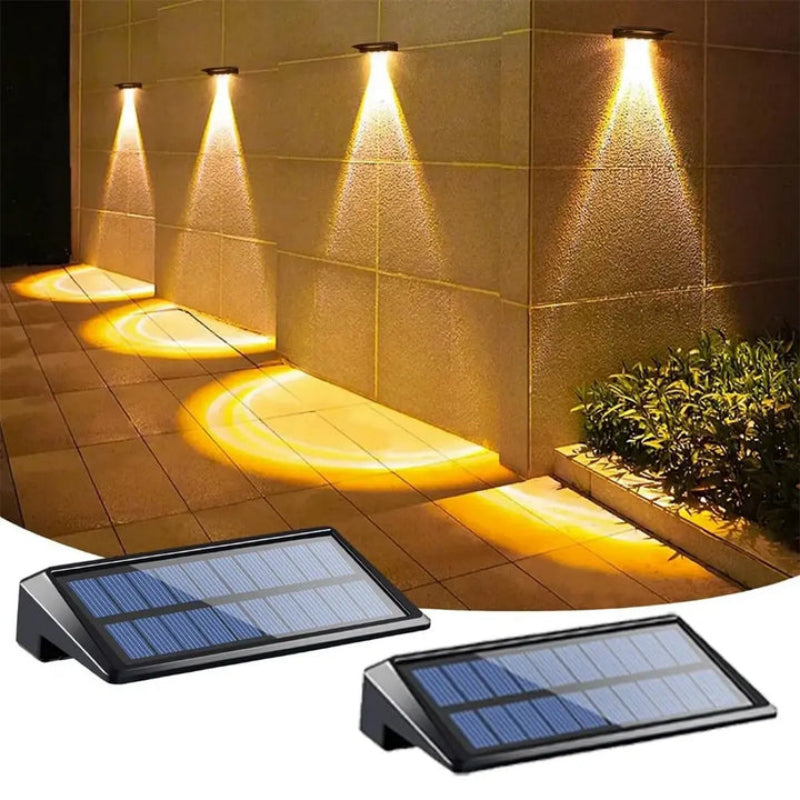 Solar-Powered Outdoor Wall Lights with Dusk-to-Dawn Sensor