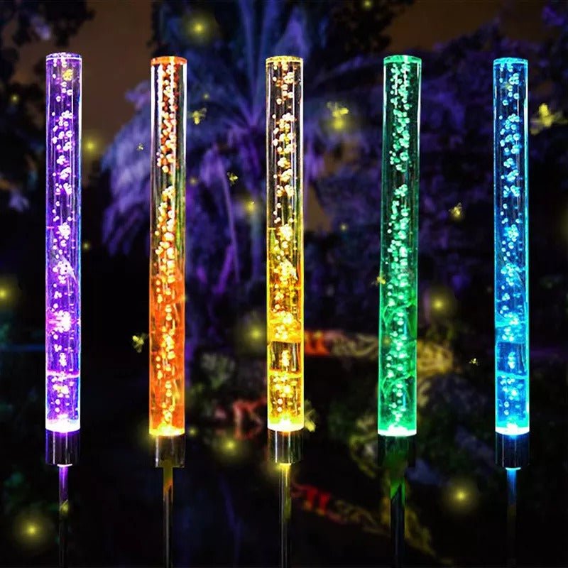 Vibrant Solar-Infused Light Tube for Gardens, 52cm Tall