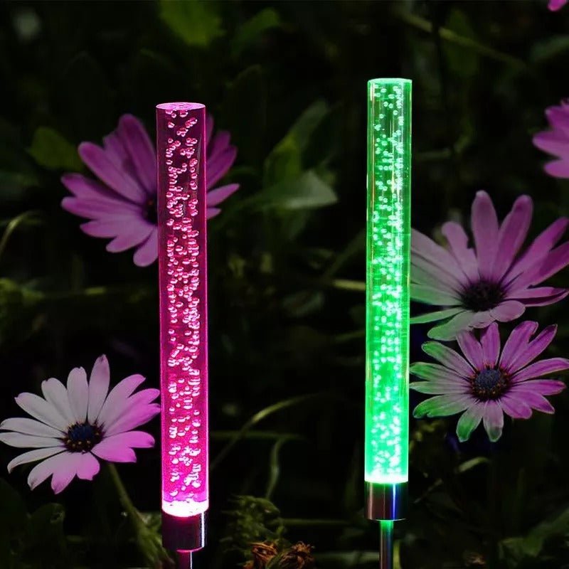 Vibrant Solar-Infused Light Tube for Gardens, 52cm Tall