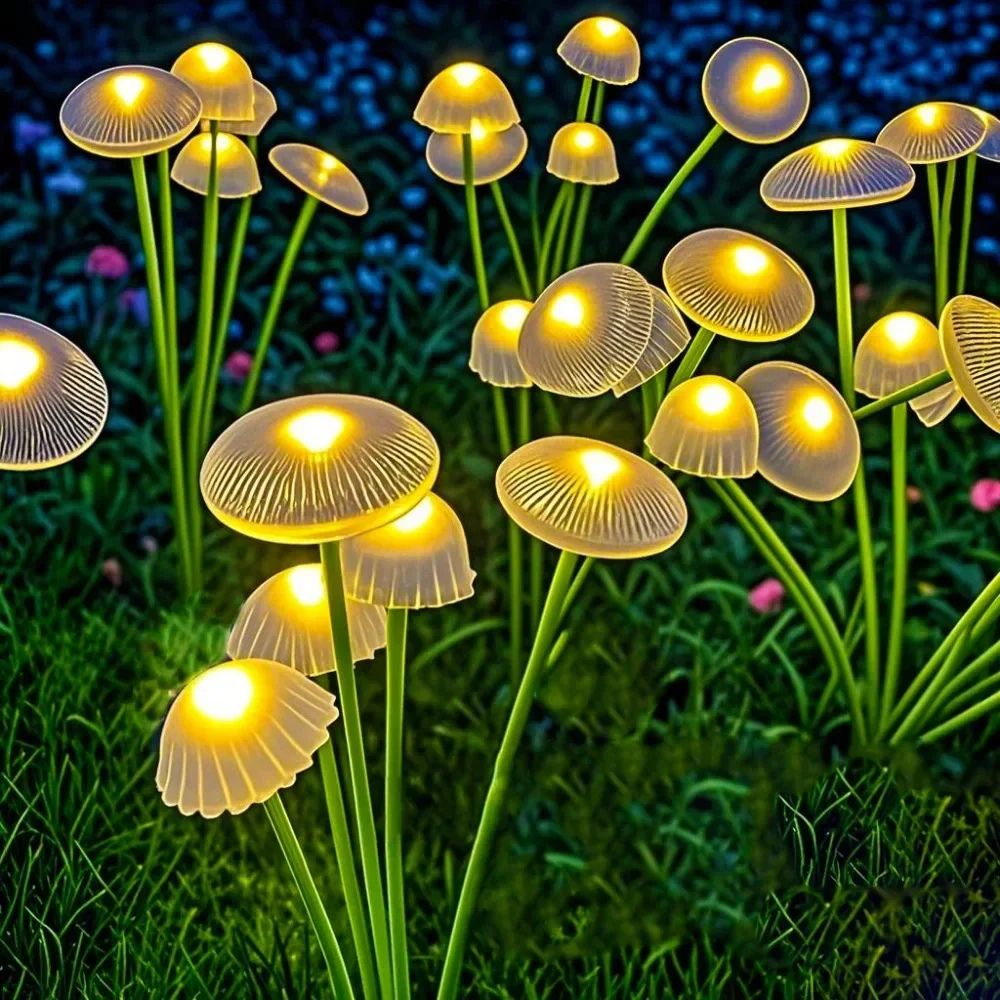 Vibrant Solar Garden Stake Light with Mushroom Design
