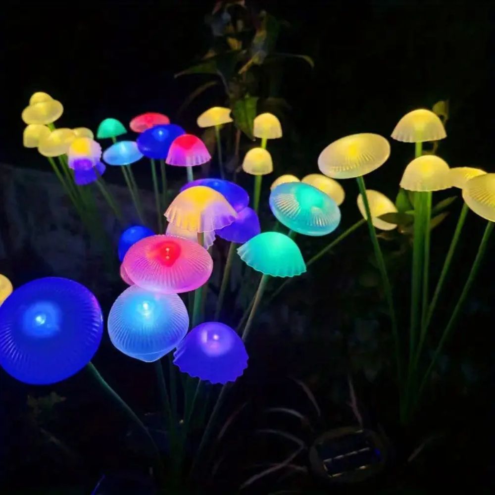 Vibrant Solar Garden Stake Light with Mushroom Design