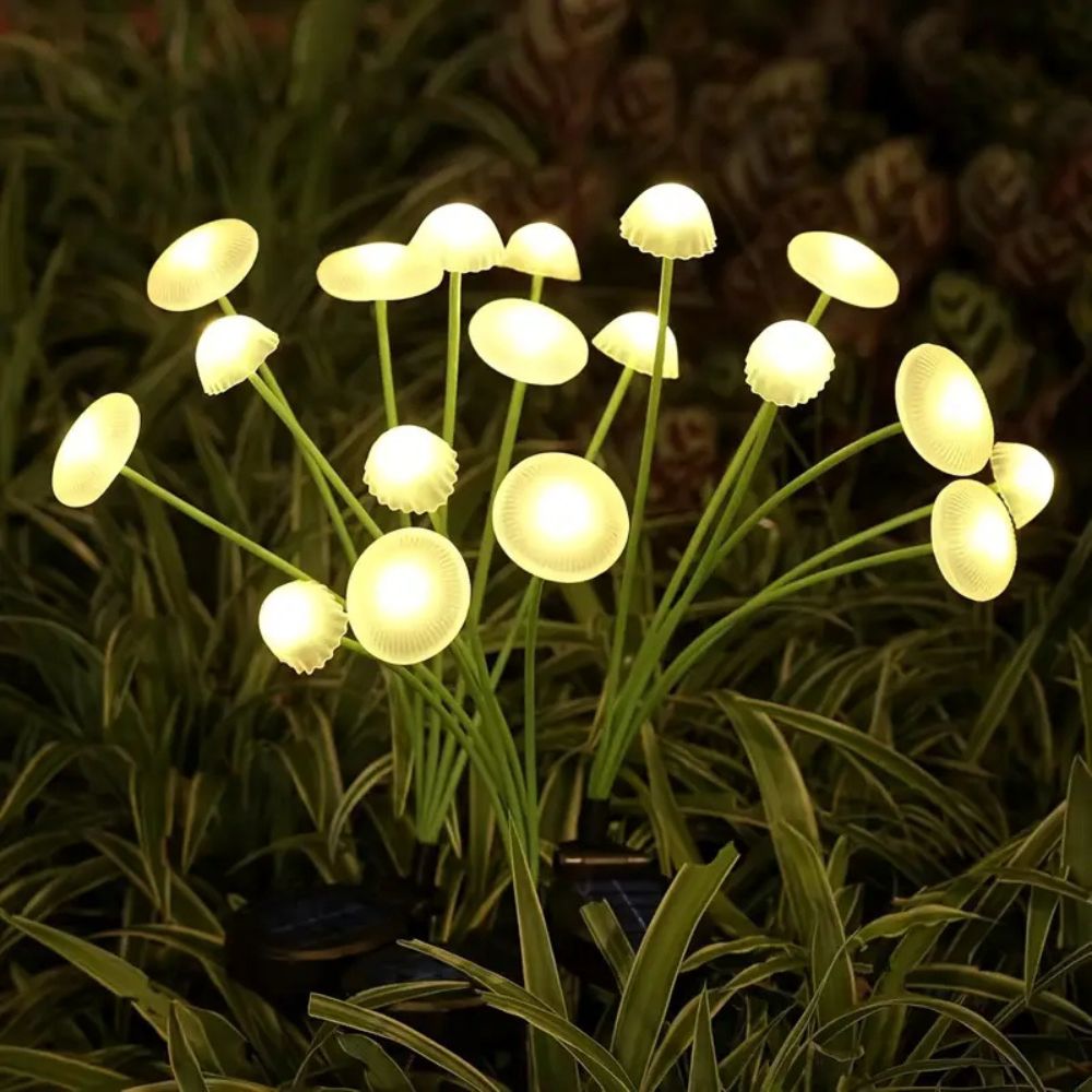 Vibrant Solar Garden Stake Light with Mushroom Design