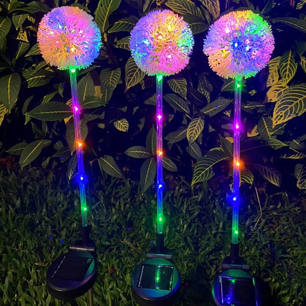 Vibrant Solar-Powered Dandelion Lights for Your Garden