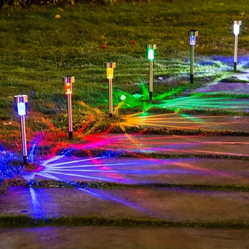 Solar-Powered Garden Glow Lights - Automatic On/Off, Set of 10