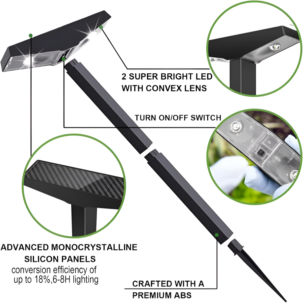 SunGlow Solar Pathway Lights – Durable LED Garden Illumination Set