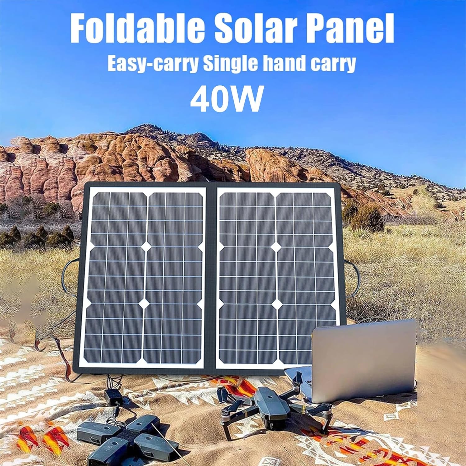 EcoCharge 1000W Portable Solar Panel Kit for Outdoor Use