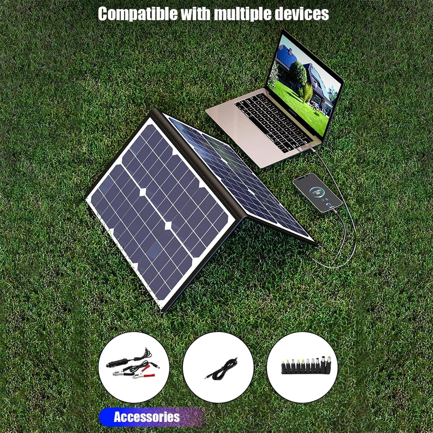 EcoCharge 1000W Portable Solar Panel Kit for Outdoor Use