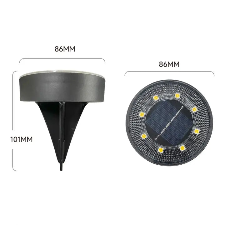Solar Garden Ground Lights with Automatic Twilight Sensor – Weatherproof