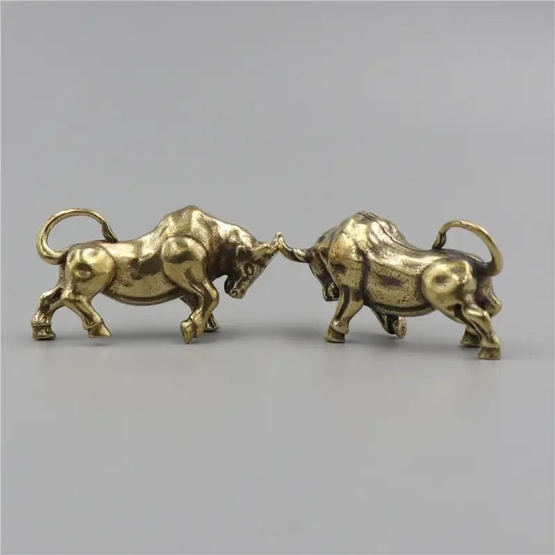 Brass Bull Sculpture – A Handcrafted Emblem of Strength and Wealth