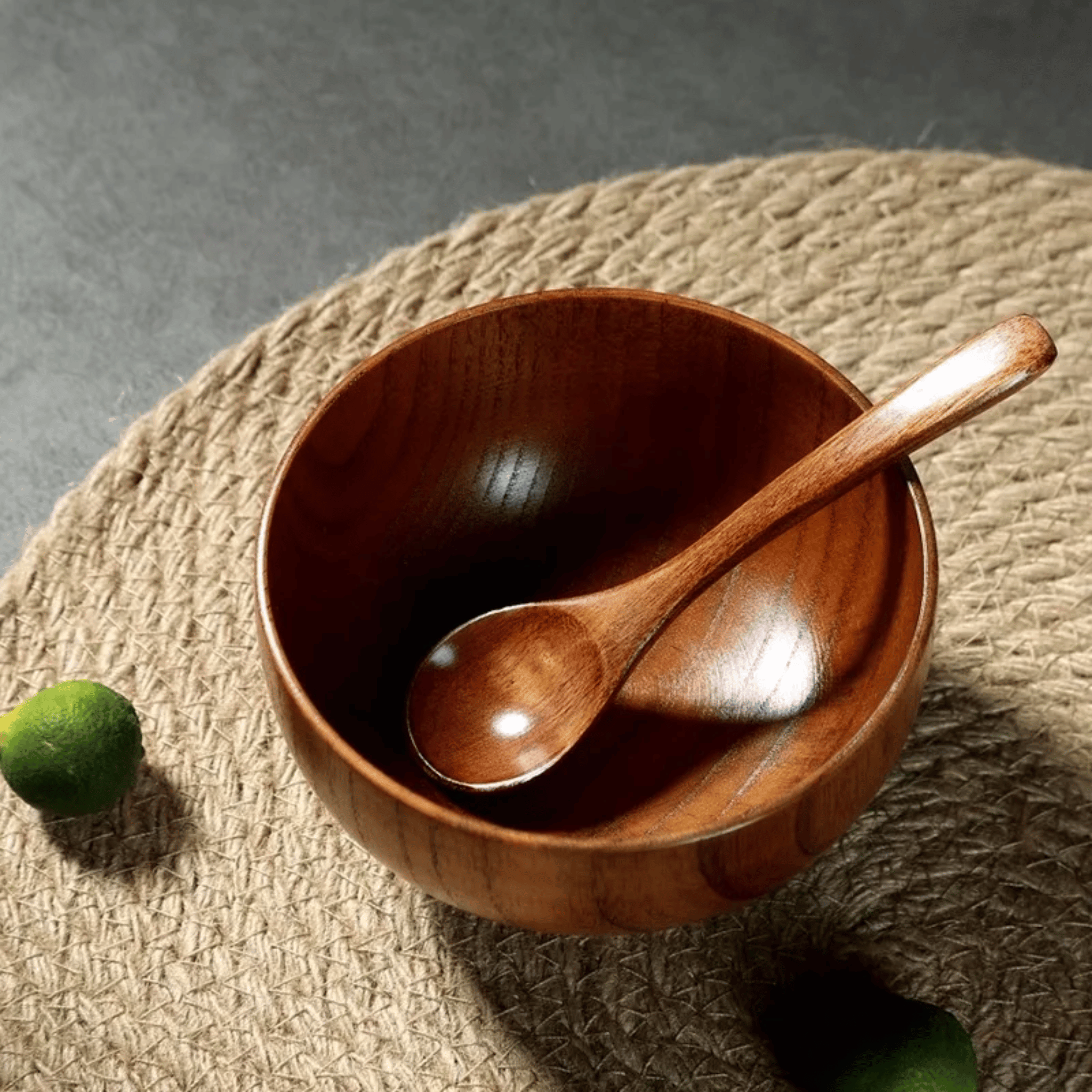 Natural Wood Dining Set – Elegant Japanese-Inspired Tableware