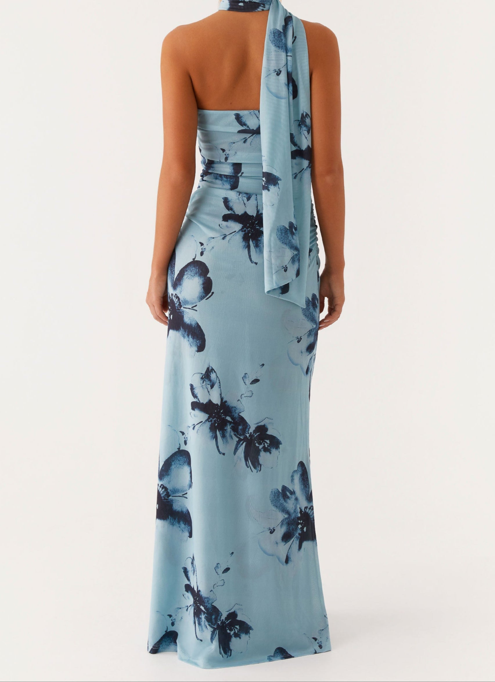 Elegant Floral Maxi Dress - Midnight Blossom