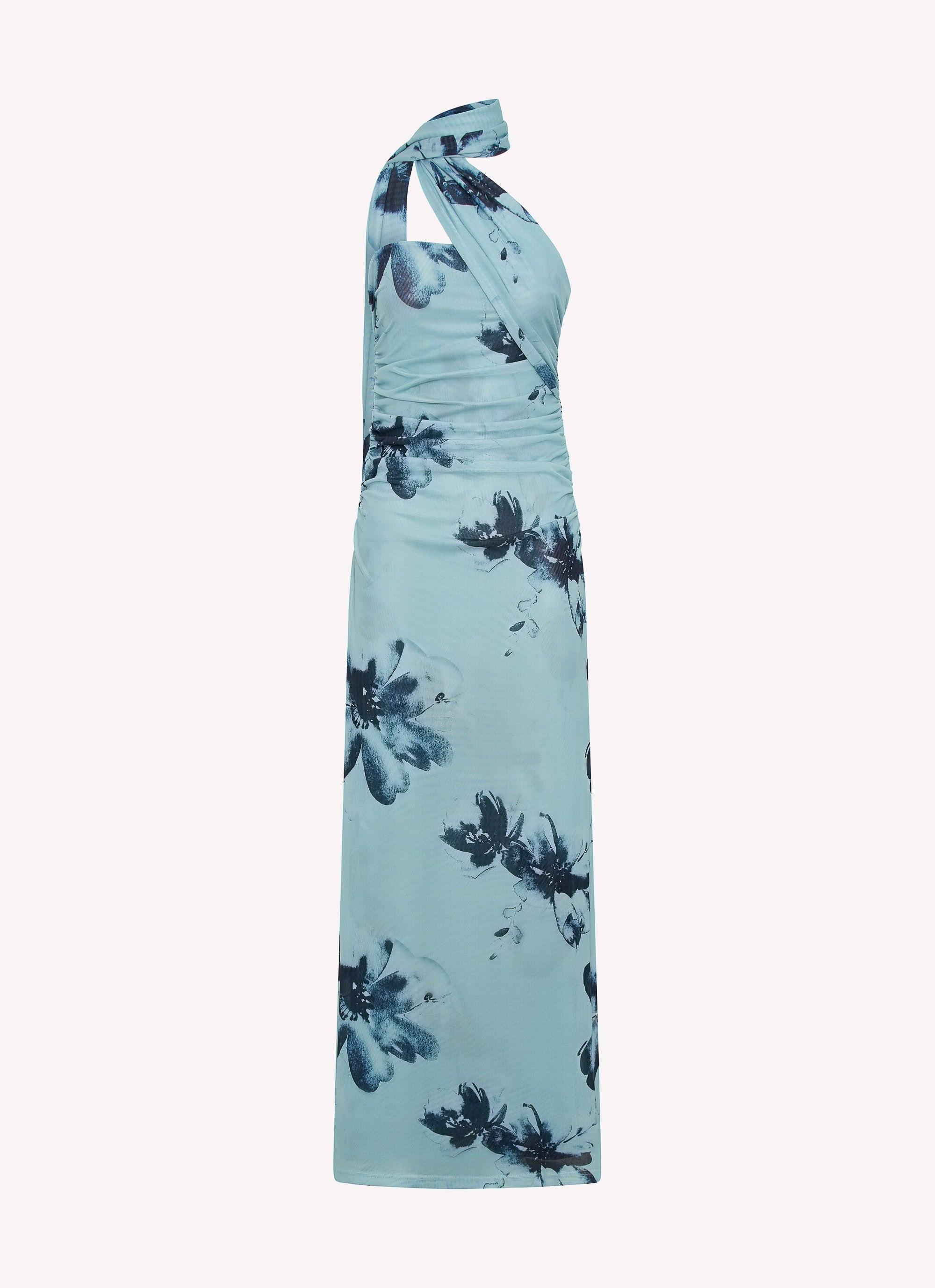 Elegant Floral Maxi Dress - Midnight Blossom