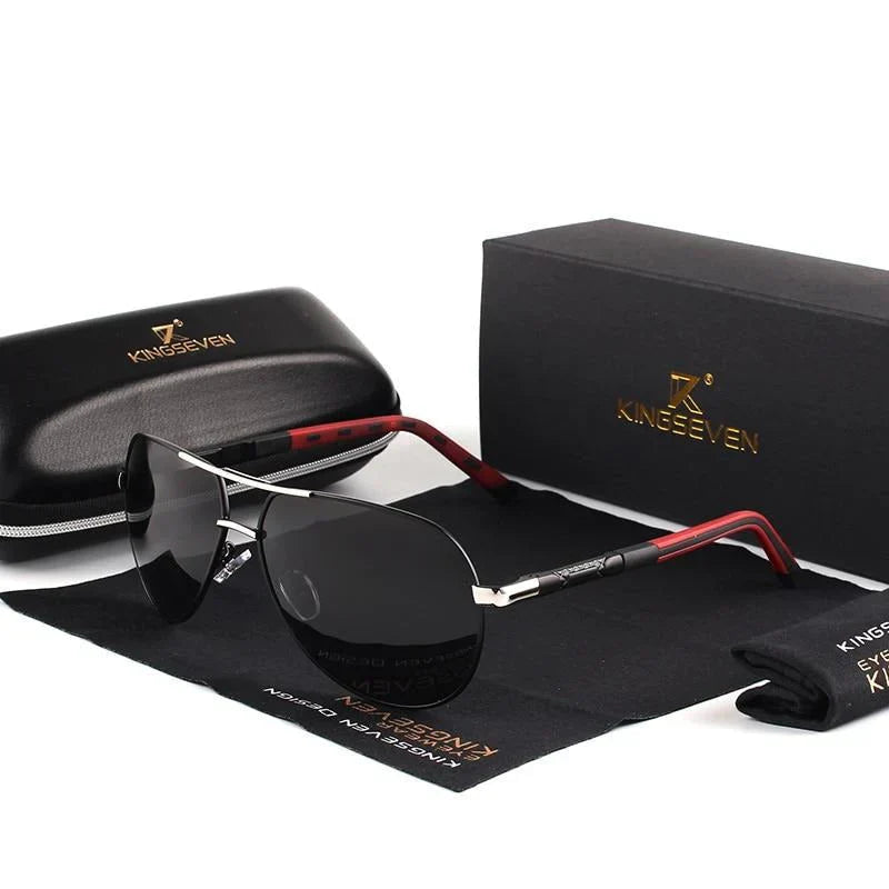 Men's Polarized Sunglasses UV400 | Metal Frame Pilot Style | Anti-Glare