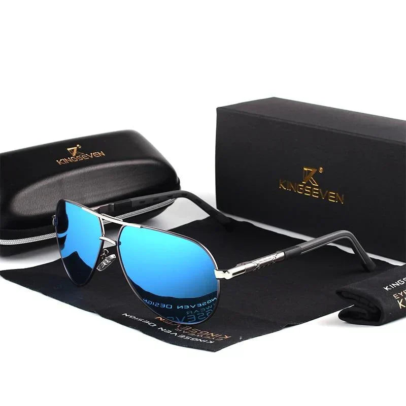Men's Polarized Sunglasses UV400 | Metal Frame Pilot Style | Anti-Glare