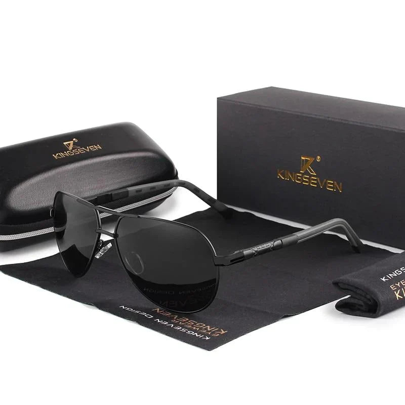 Men's Polarized Sunglasses UV400 | Metal Frame Pilot Style | Anti-Glare