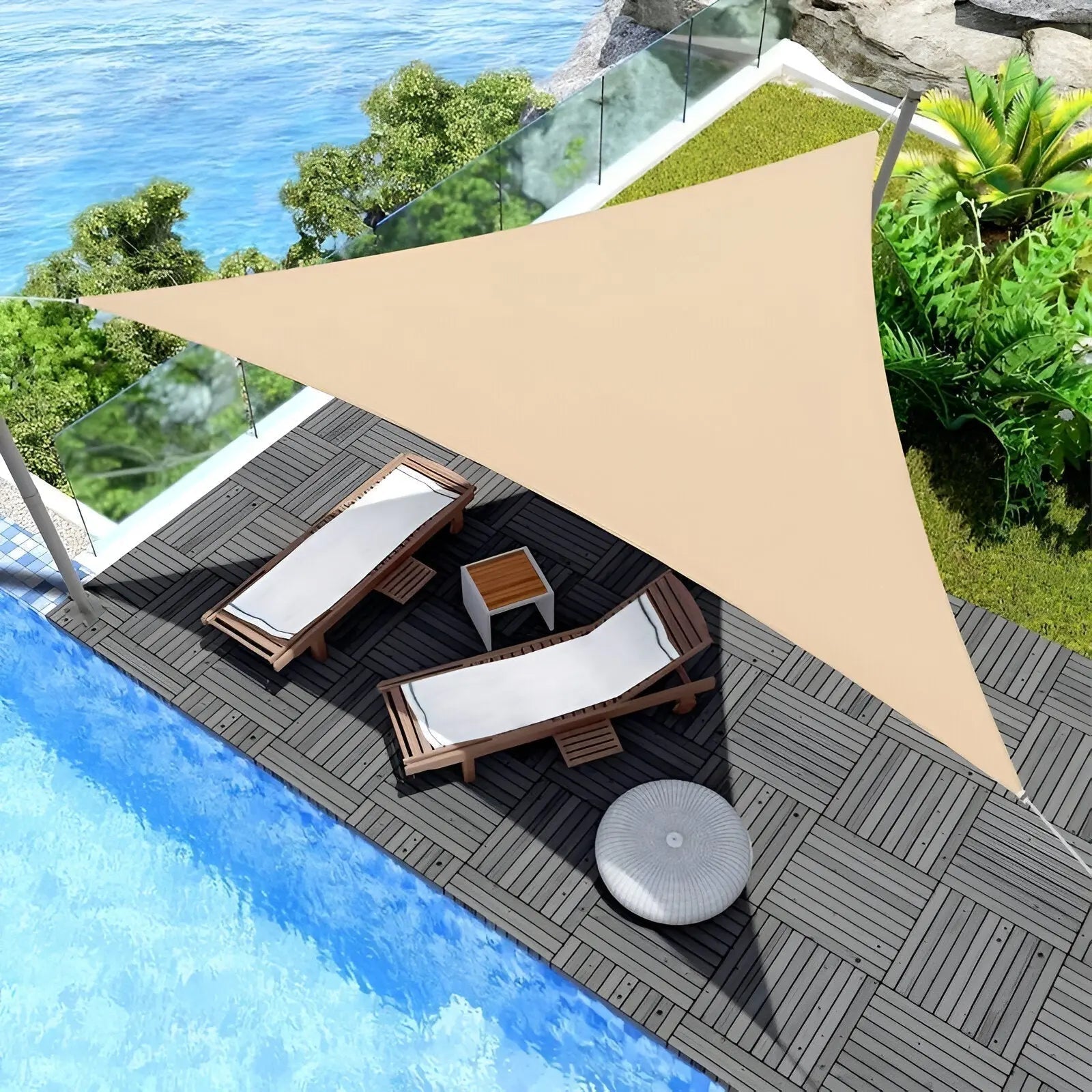 Triangle Shade Sail for Patio - UV Protection and Water-Resistant