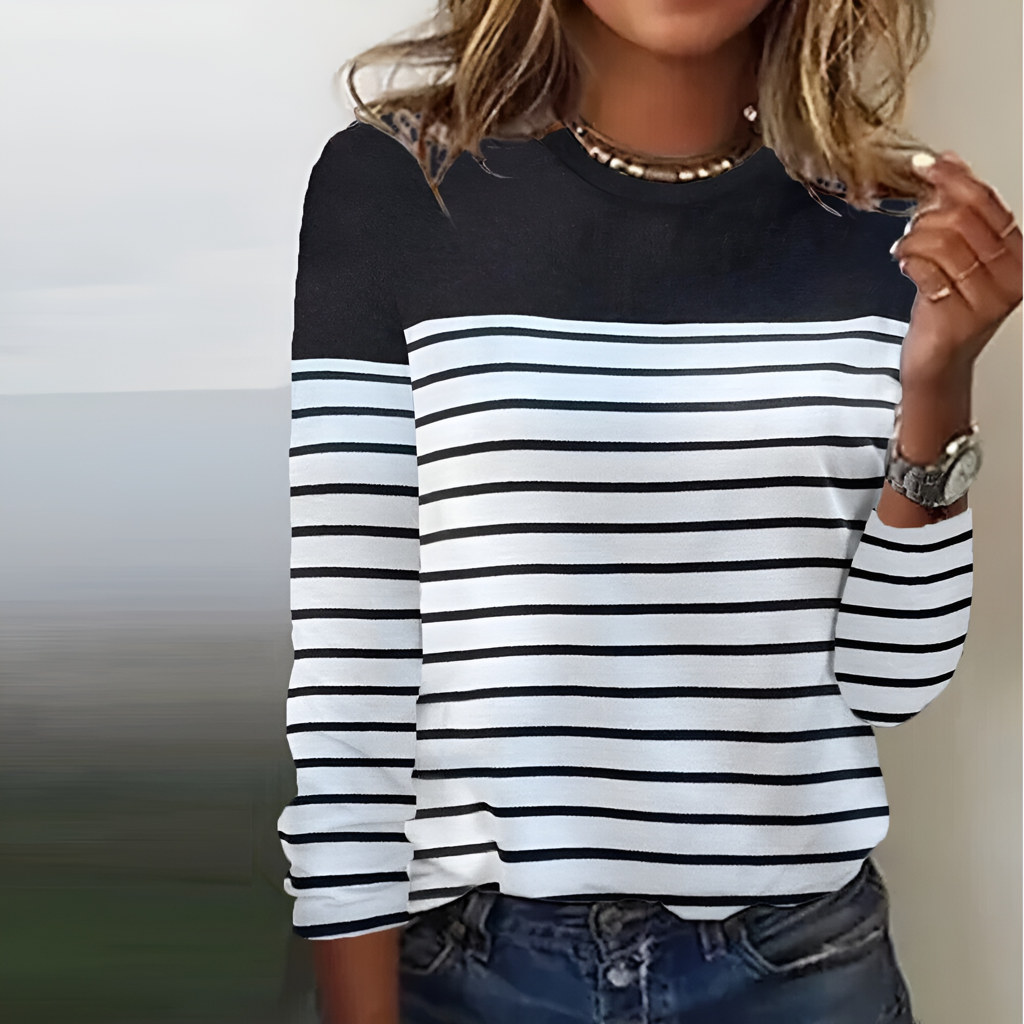 Long Sleeve Women's Top in Soft Fabric