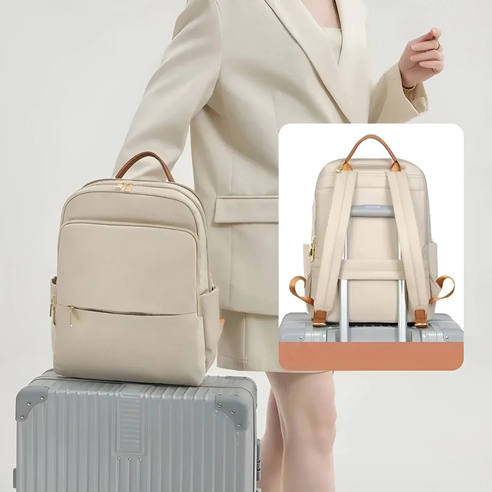 Ava Chic Waterproof Backpack – Elegant Travel & Laptop Carrier
