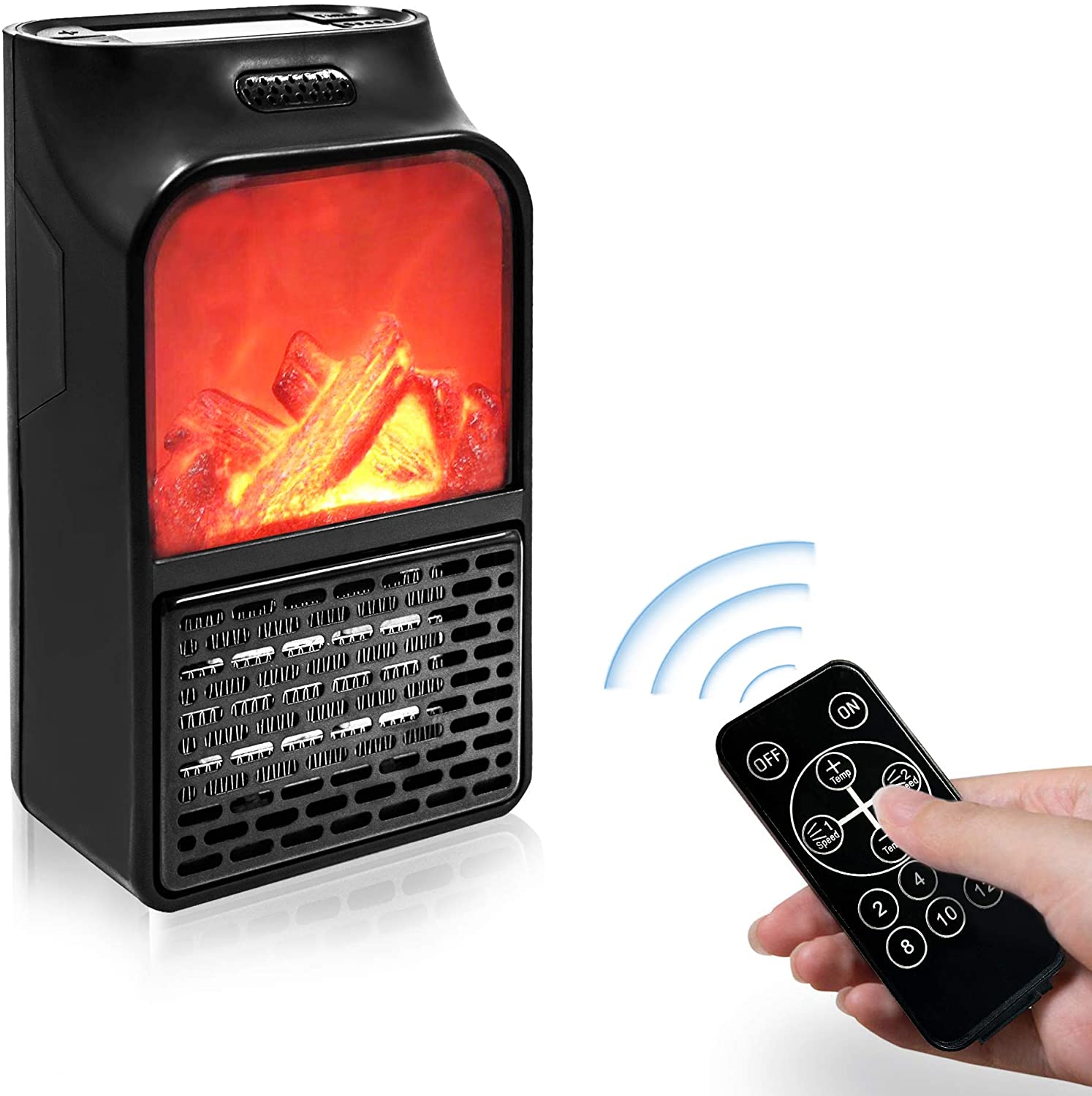 Compact Electric Heater with Remote Control – 900W Power