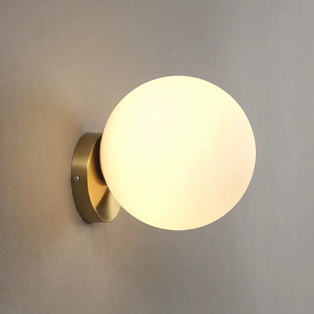 Elegant Globe Wall Light Fixture with Gold Finish