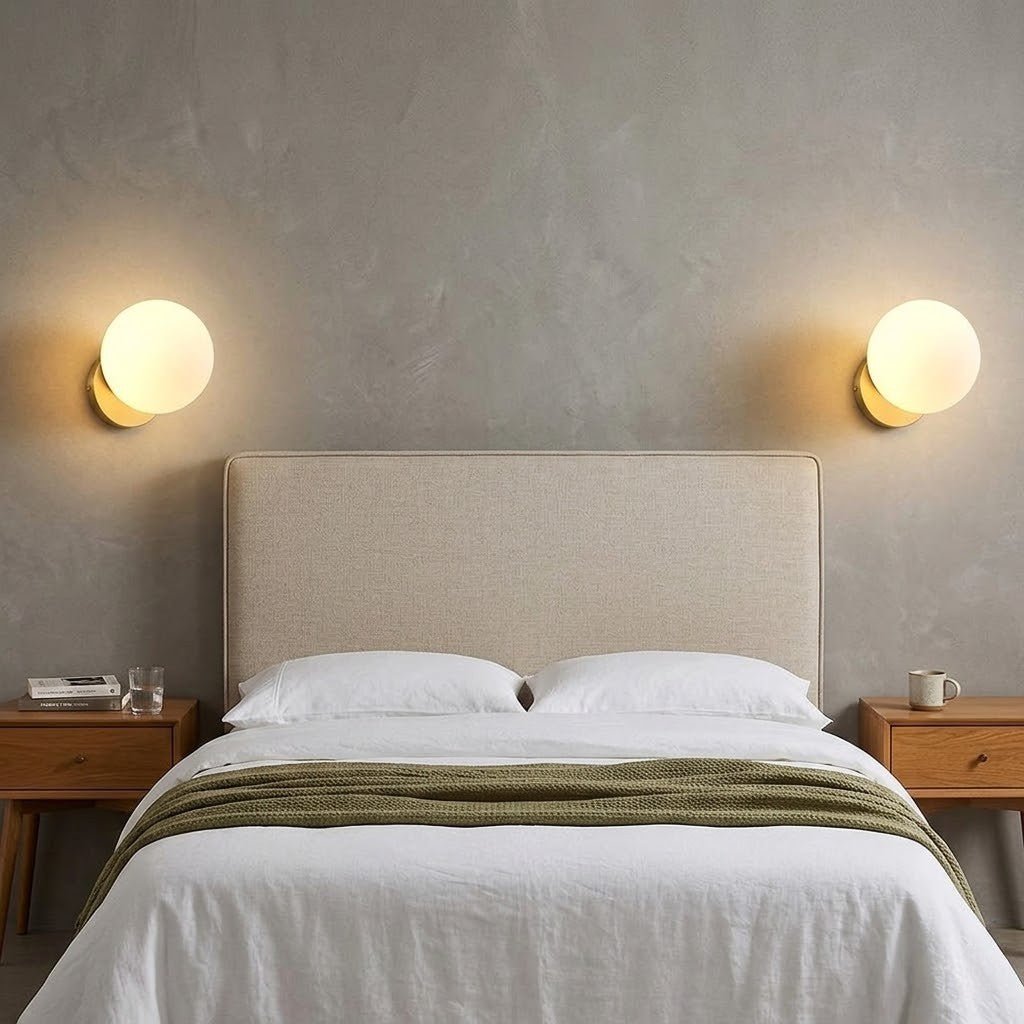 Elegant Globe Wall Light Fixture with Gold Finish