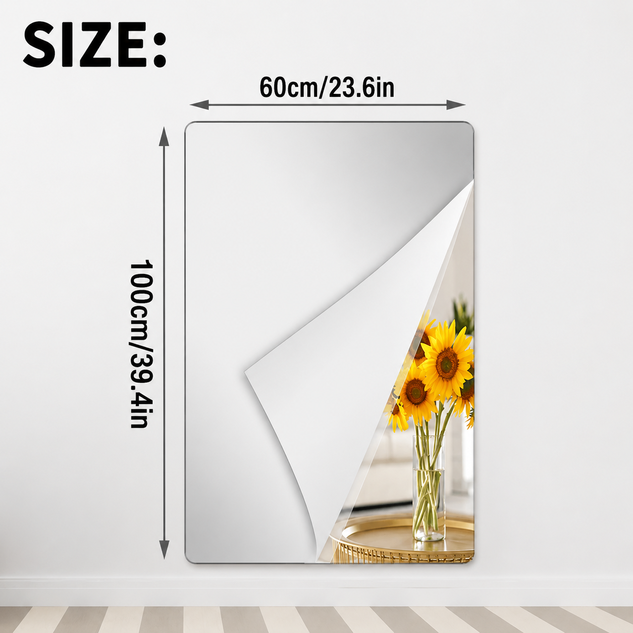 Self-Adhesive Mirror Film | Shatterproof & Customizable | Crystal Clear