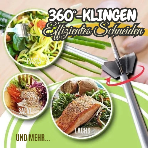 360-Degree Stainless Steel Spiral Cutter for Even Vegetable and Herb Strips