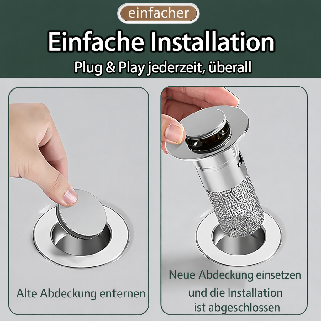 Sink Drain Stopper | Clog-Free Stainless Steel Filter