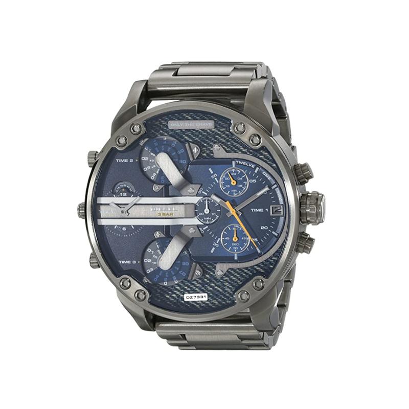Elegant Stainless Steel Quartz Chronograph Watch for Men