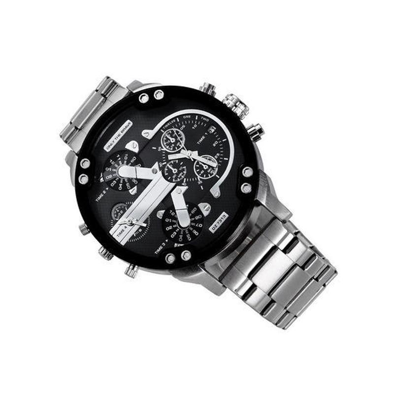 Elegant Stainless Steel Quartz Chronograph Watch for Men