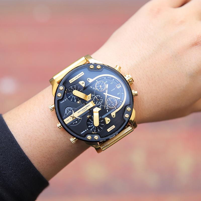 Elegant Stainless Steel Quartz Chronograph Watch for Men