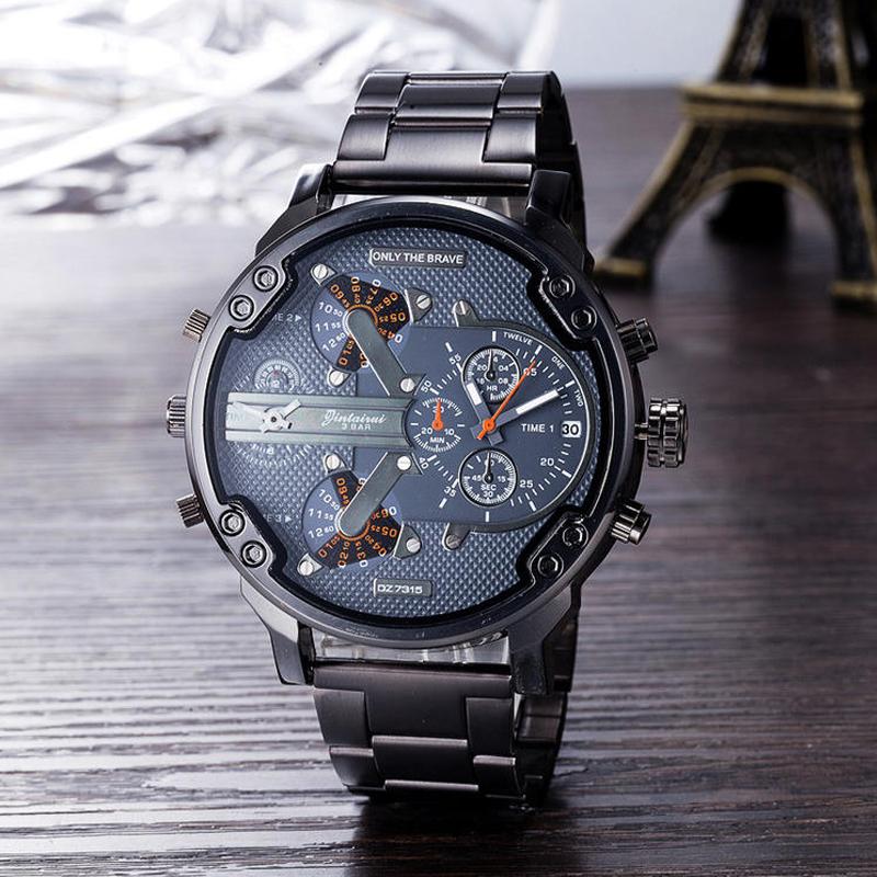 Elegant Stainless Steel Quartz Chronograph Watch for Men