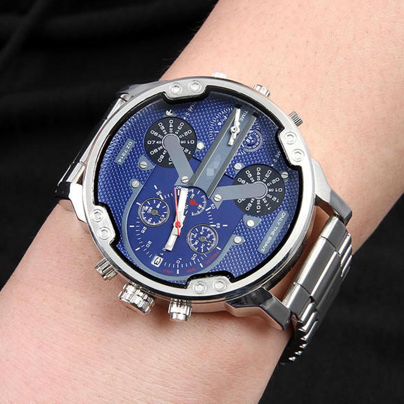 Elegant Stainless Steel Quartz Chronograph Watch for Men