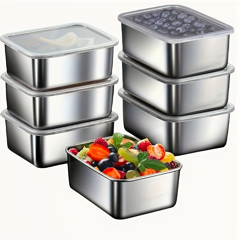 EcoSteel - 7-Piece Stackable Food Storage Set for Meal Prep