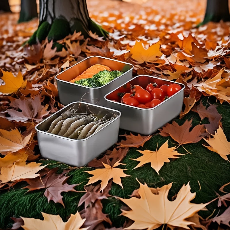 EcoSteel - 7-Piece Stackable Food Storage Set for Meal Prep