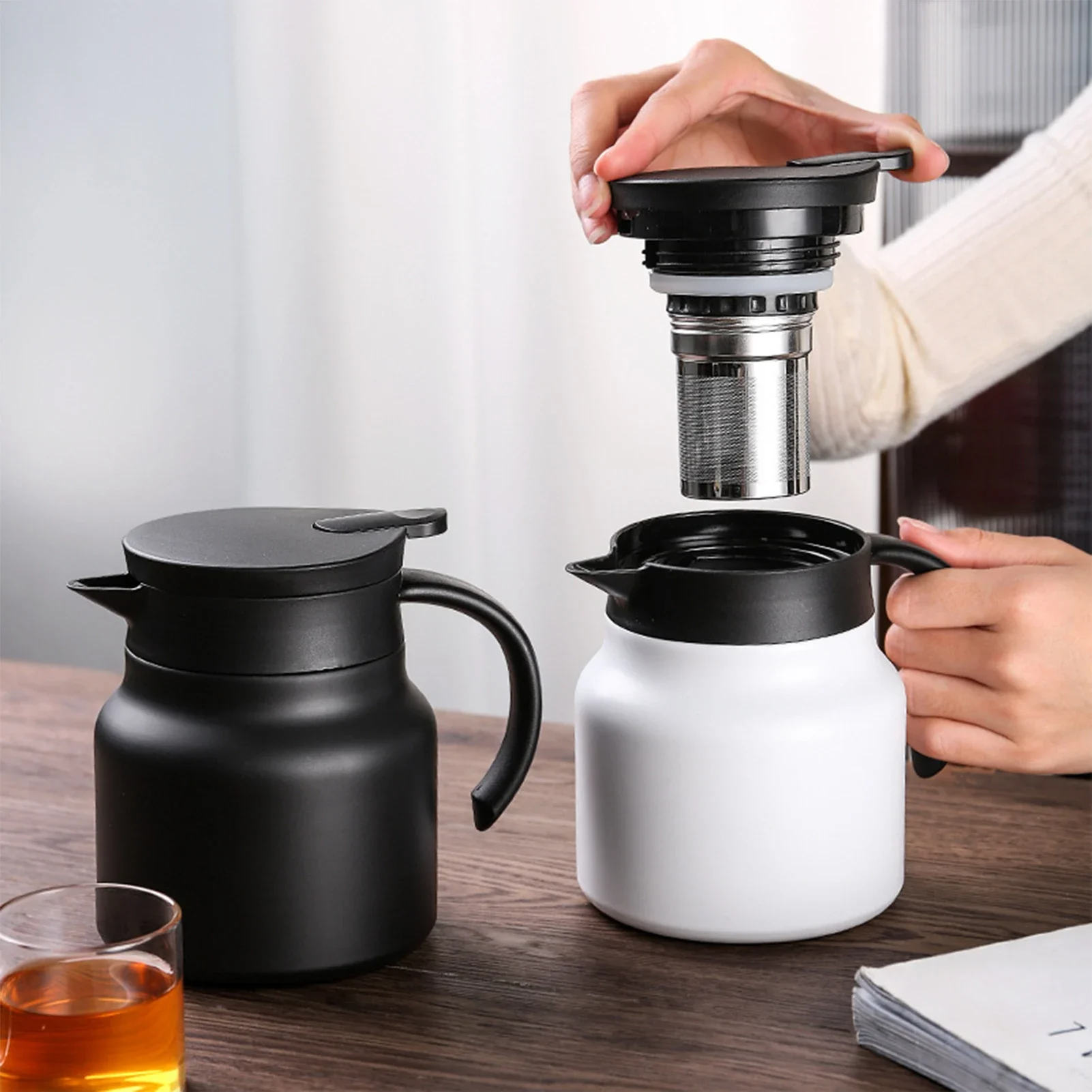 Premium Insulated Beverage Carafe - Leak-Resistant Thermal Jug