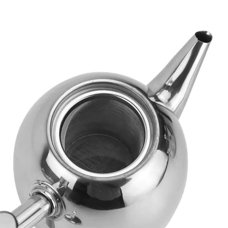 Elegant Stainless Steel Tea Kettle with Built-In Infuser