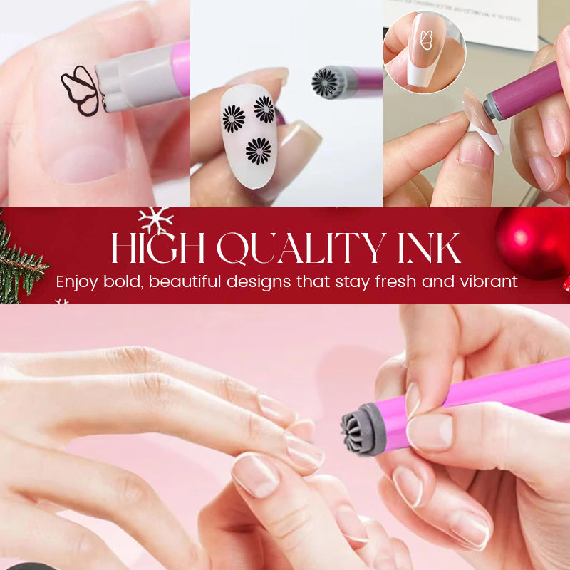 Nail Art Stamping Pen for Creative Designs