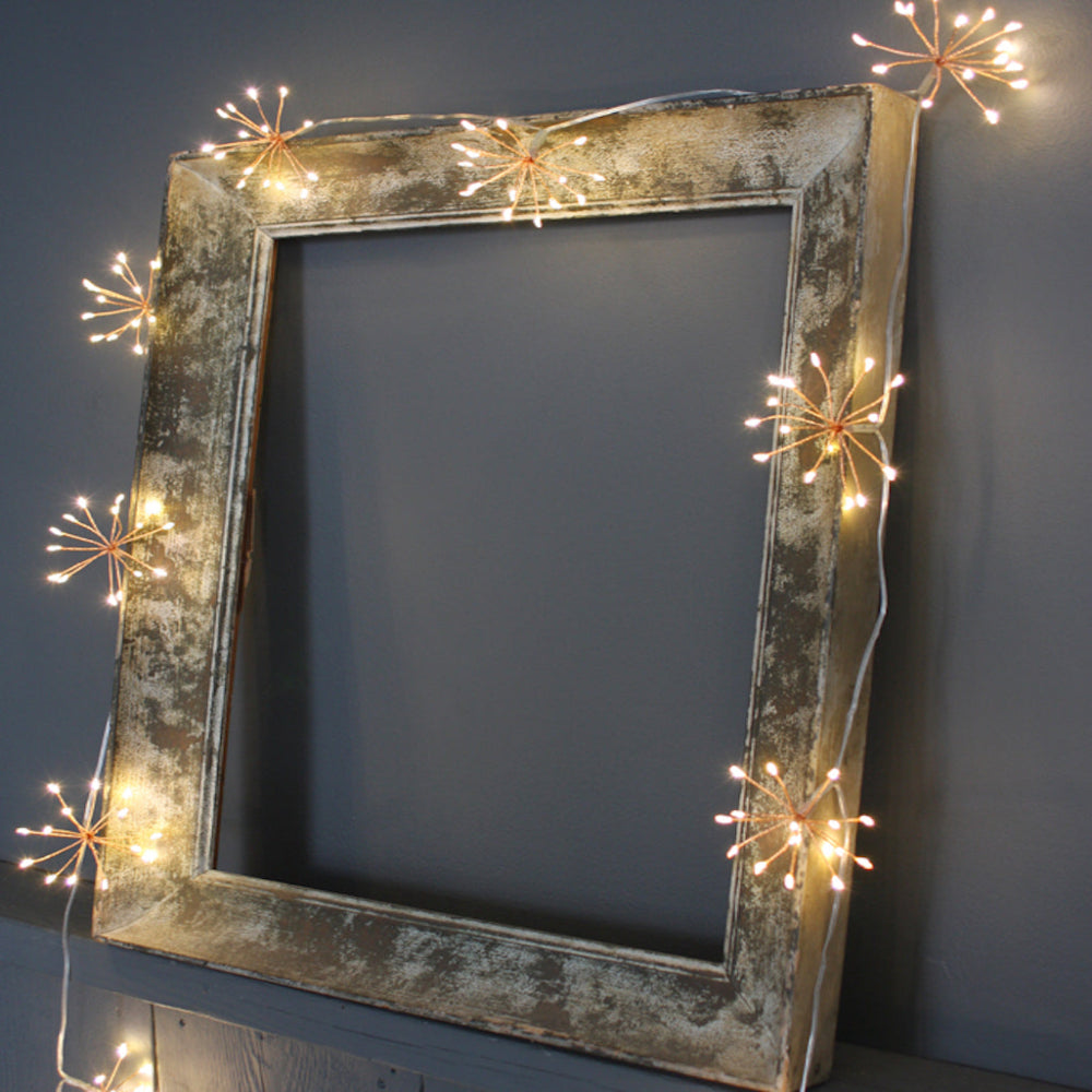 Twinkling Copper Burst String Lights for Enchanting Decor