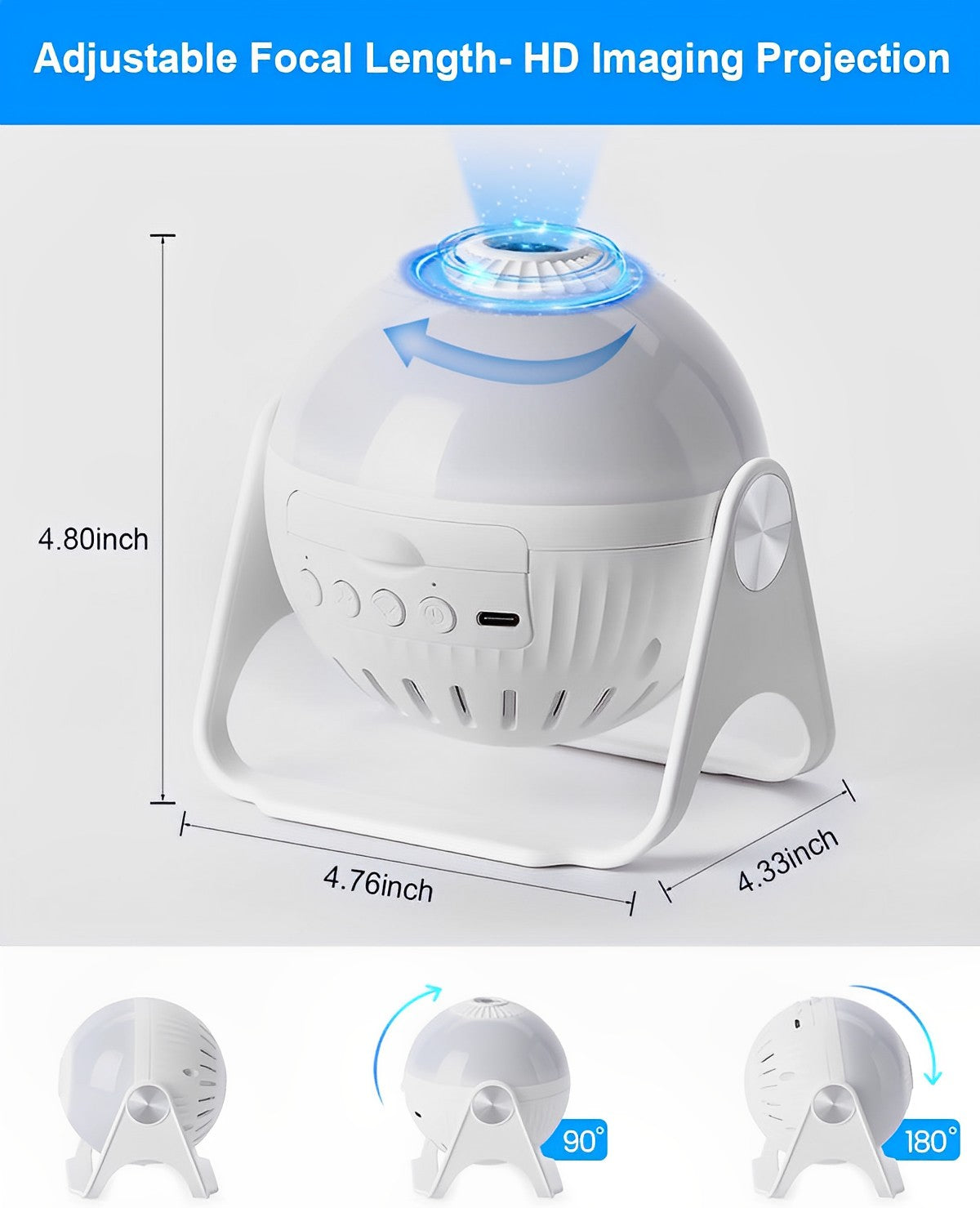 7-in-1 Realistic Planetarium Projector - Starry Night Theme