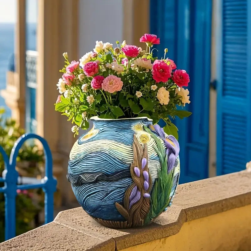 Artisan Floral Showcase Vase for Chic Home Styling