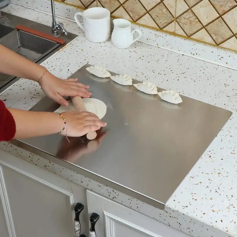 KitchenPro - Premium Stainless Steel Food Prep Surface with Secure Grip