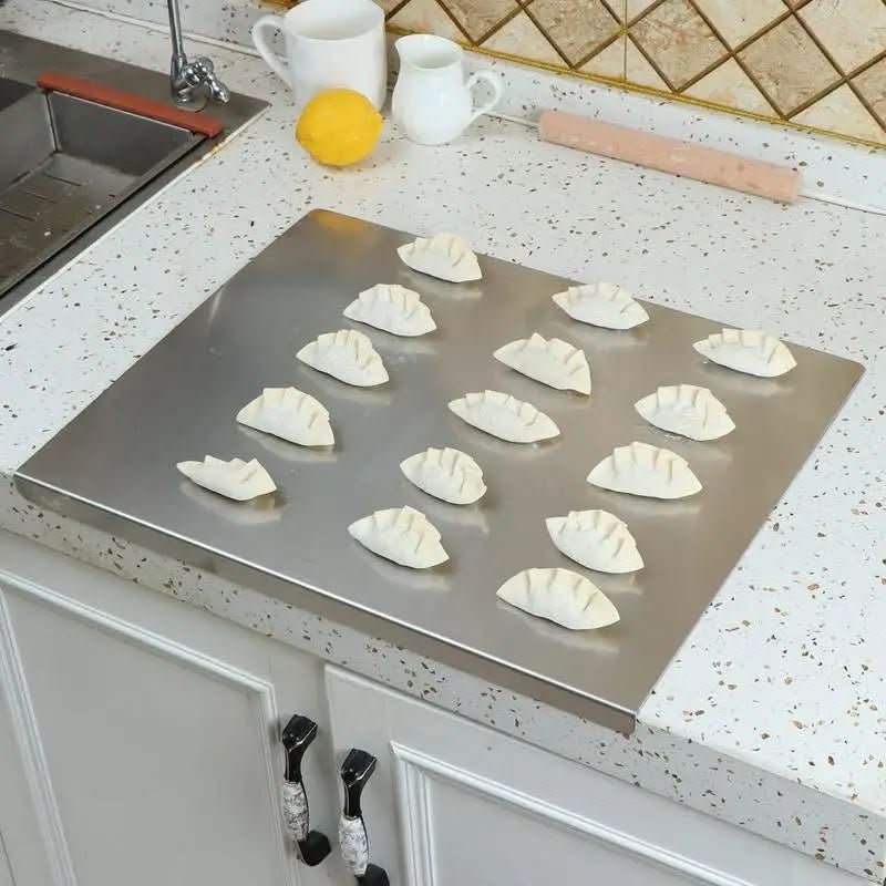 KitchenPro - Premium Stainless Steel Food Prep Surface with Secure Grip