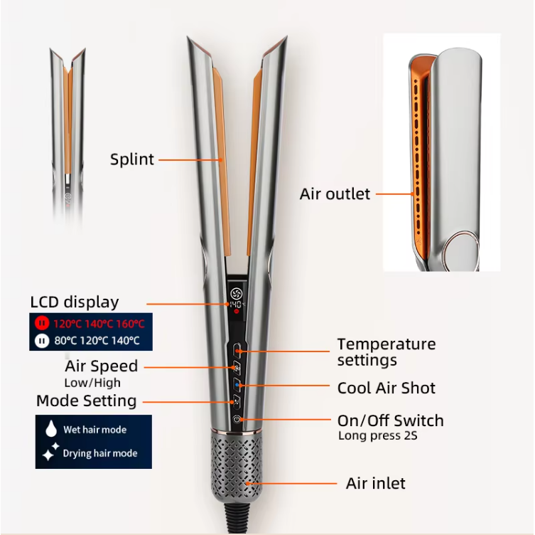 Dual Action Hair Dryer and Straightener for Effortless Styling