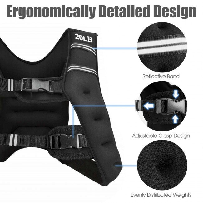PowerLift Adjustable Weighted Vest for Enhanced Training