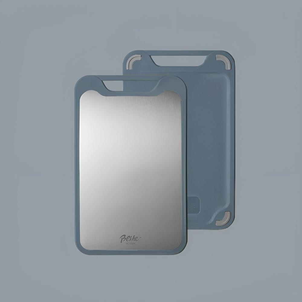 Versatile Stainless Steel Cutting Board with Built-In Garlic Crusher